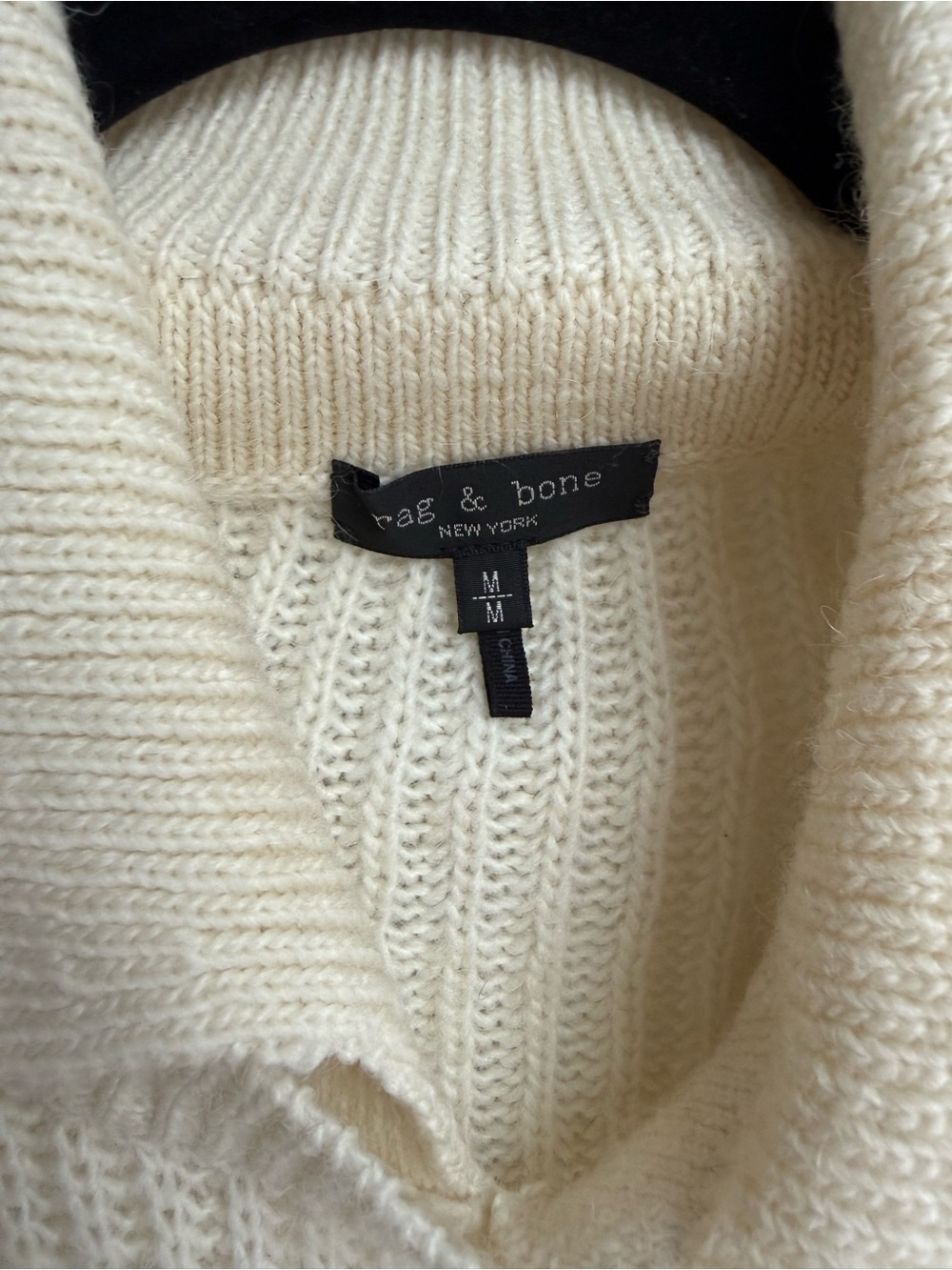 rag & bone Cream Ribbed Collared Sweater - Picture 2 of 7